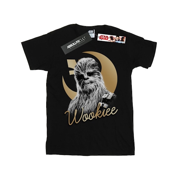 Star Wars Girls The Last Jedi Gold Chewbacca Bomull T-shirt 5-6 Black 5-6 Years