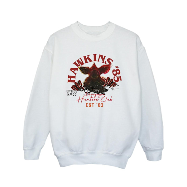 Netflix Girls Stranger Things Hunters Club Sweatshirt 12-13 År White 12-13 Years