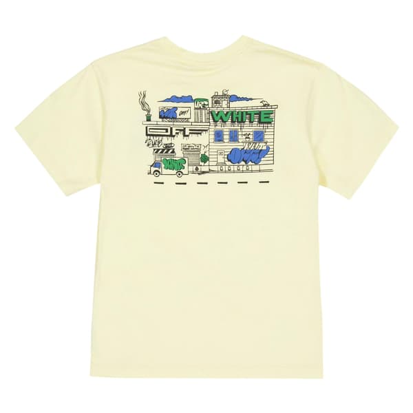 Off White Barn/Kids Graffiti Bomull Regular T-Shirt 14 År Lemon 14 Years
