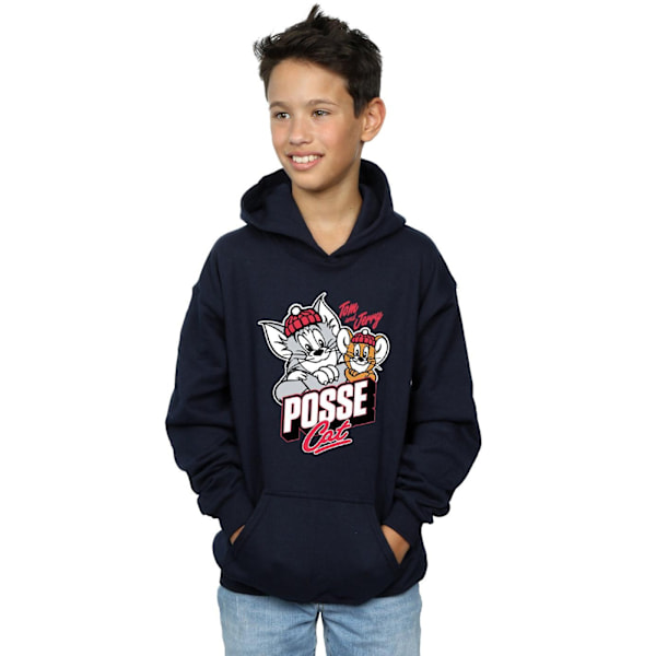 Tom And Jerry Boys Posse Cat Hoodie 5-6 år Marinblå Navy Blue 5-6 Years