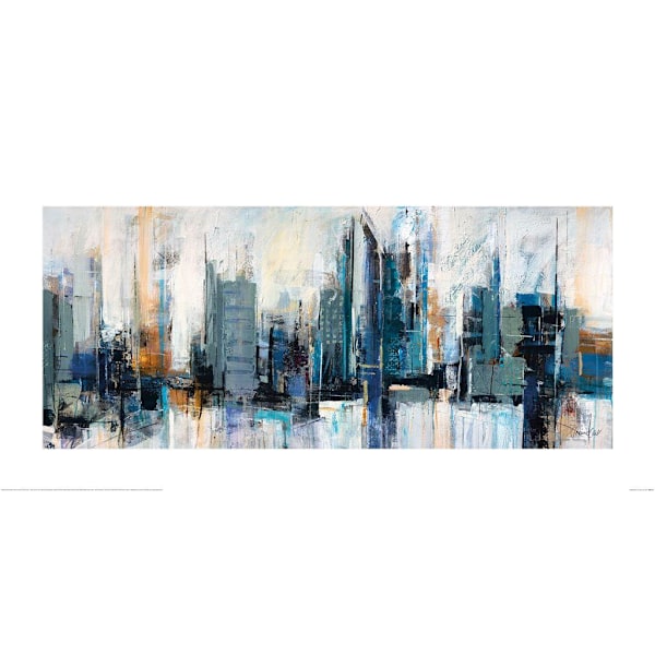 Joanne Last City Skyline I Poster 30cm x 60cm Multifärgad Multicoloured 30cm x 60cm