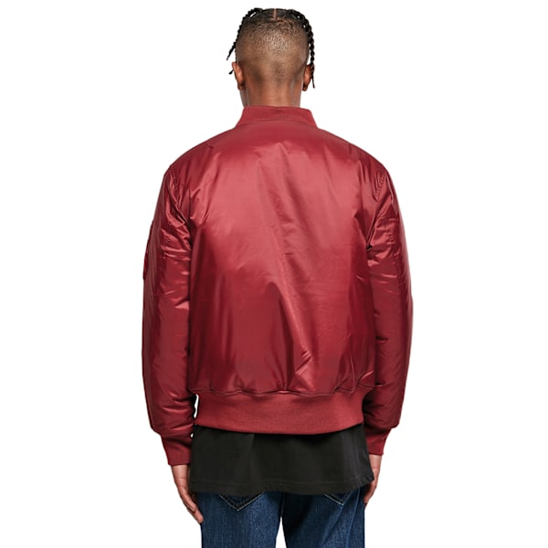 Bygg ditt varumärke Herr Kontrast Bomberjacka 4XL Bourgogne Burgundy 4XL