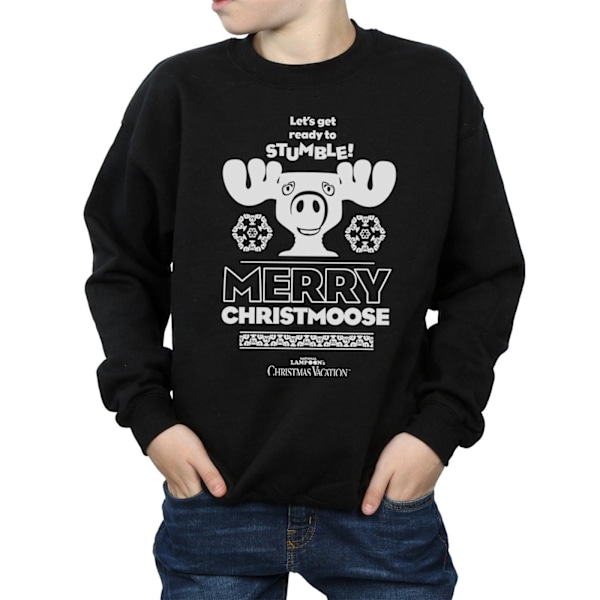 National Lampoon's Christmas Vacation Boys Merry Christmoose Sweatshirt Black 5-6 Years