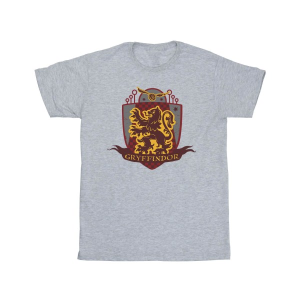 Harry Potter T-shirt för flickor med Gryffindors emblem, bomull, 9-11 år Sports Grey 9-11 Years