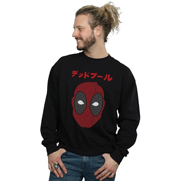 Marvel herr Deadpool japansk Seigaiha huvudtröja 4XL svart Black 4XL