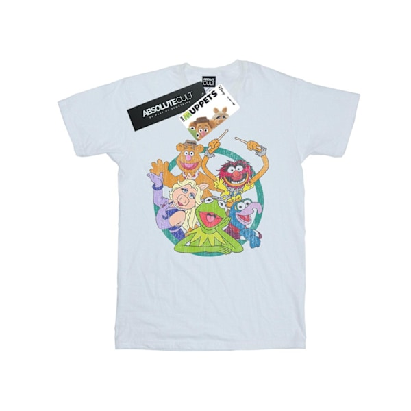 Disney Pojkar The Muppets Grupp Cirkel T-Shirt 7-8 År Vit White 7-8 Years