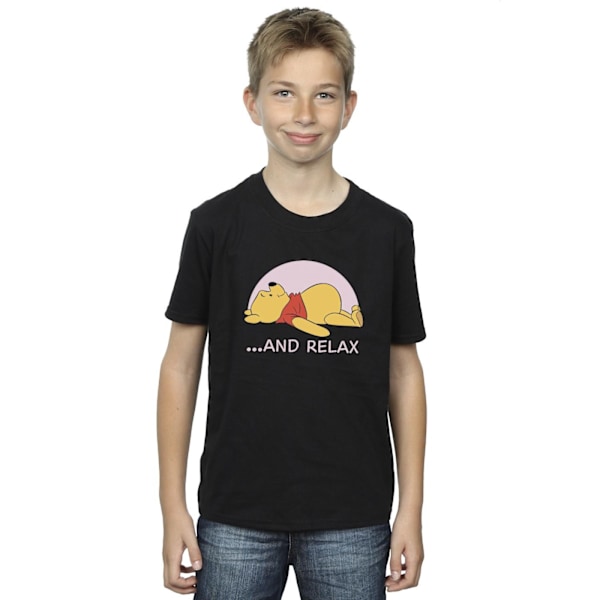 Disney Winnie The Pooh Relax T-shirt för pojkar 3-4 år Svart Black 3-4 Years