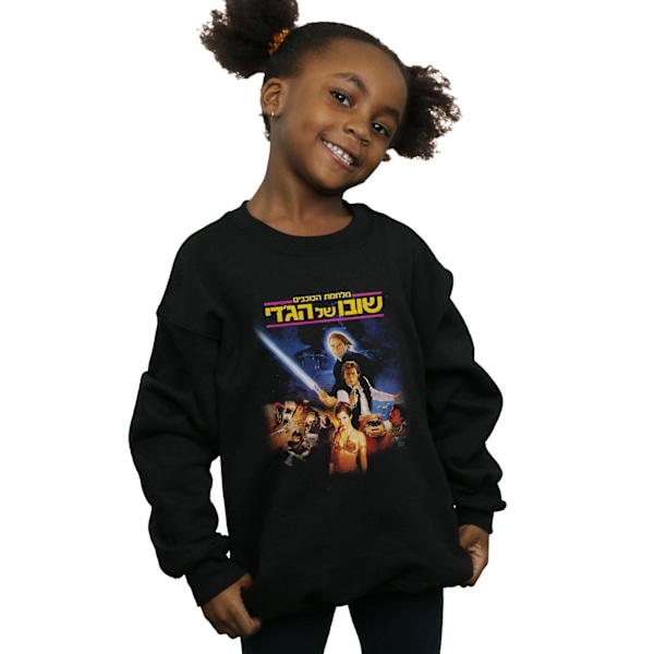 Star Wars Girls Return Of The Jedi 80-tals Affisch Sweatshirt 12-13 Black 12-13 Years