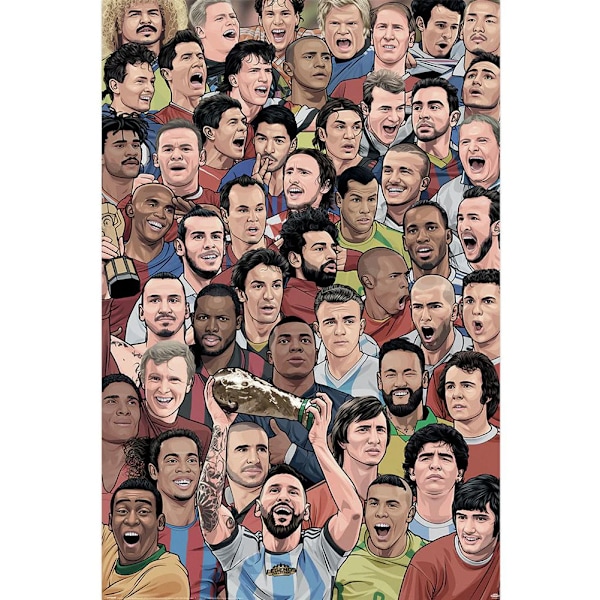 Legends Collection Fotbolls Största Poster En Storlek Flerfärgad Multicoloured One Size