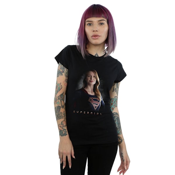 DC Comics Dam/Kvinnor Supergirl TV-serie Kara Pose Bomull T- Black L