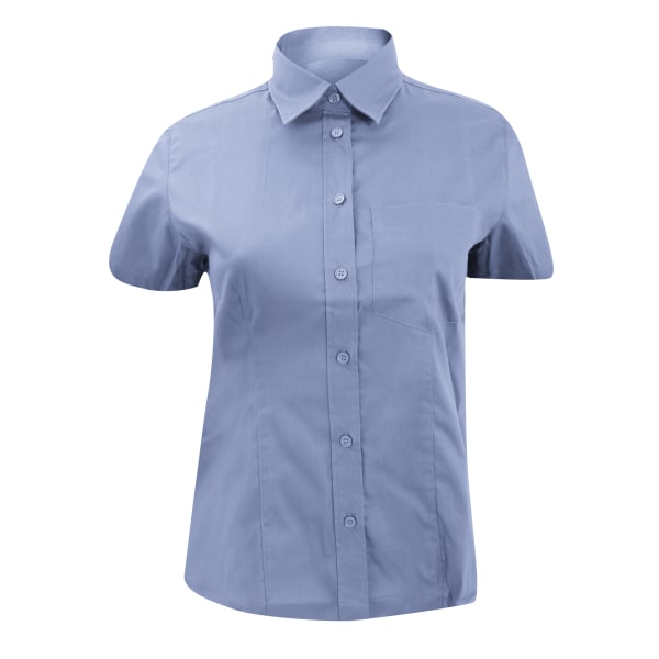 Kustom Kit, kortärmad, oxfordskjorta, företagsficka, dam 20 Light Blue 20