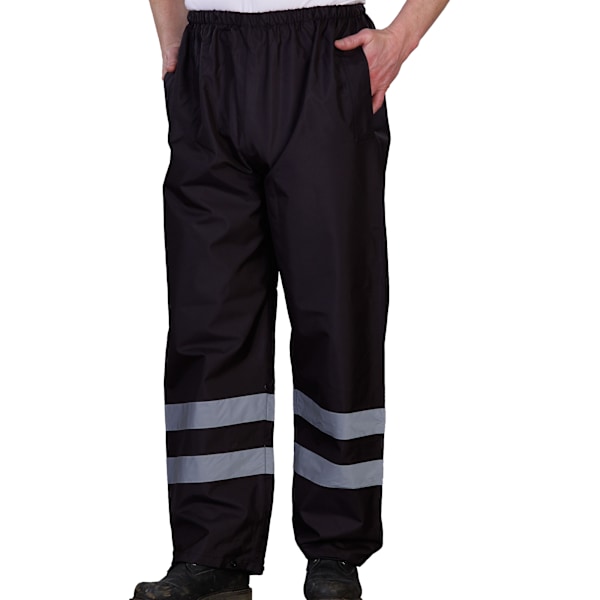 Yoko Unisex Vattentät Hi-Vis Överbyxor 42R Svart Black 42R