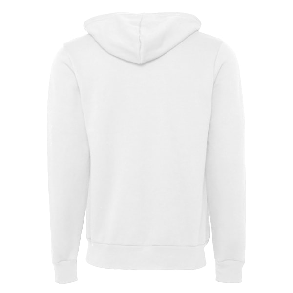 Canvas Unisex Dragkedja Polycotton Fleece Tröja med Huva / Luva White XS