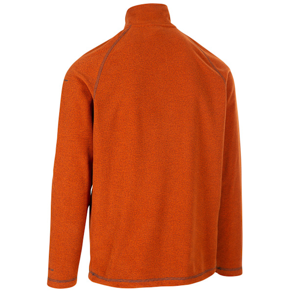 Trespass Mens Keynote Anti Pilling 1/4 Zip Fleece Top M Burnt O Burnt Orange M