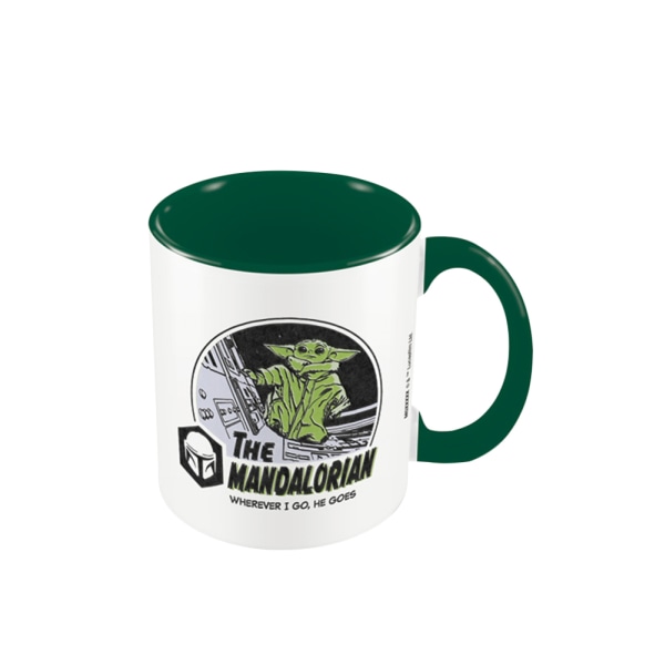 Star Wars: The Mandalorian Wherever I Go He Goes Mug One Size G Green/White One Size