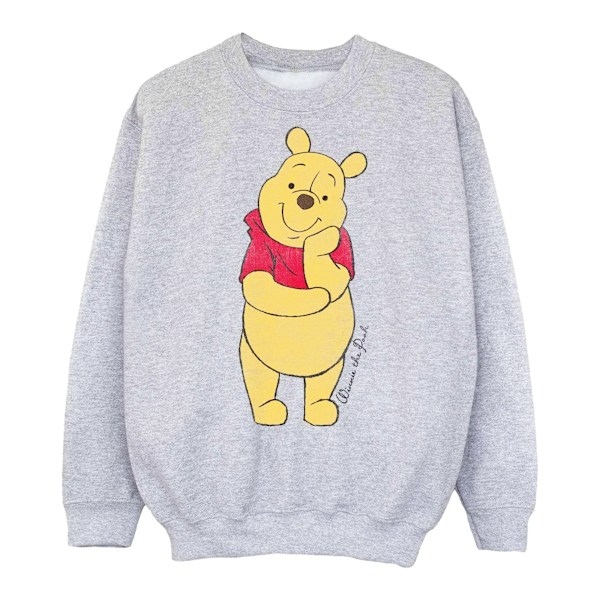 Winnie the Pooh Flickor Klassisk Sweatshirt 9-11 År Sports Grey Sports Grey 9-11 Years