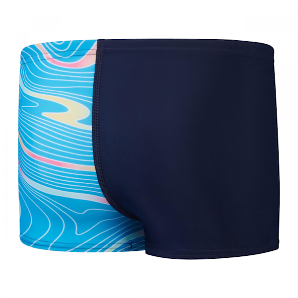 Speedo Pojkar Digitaltryck V-Cut Badshorts 15-16 År Marinblå Navy 15-16 Years