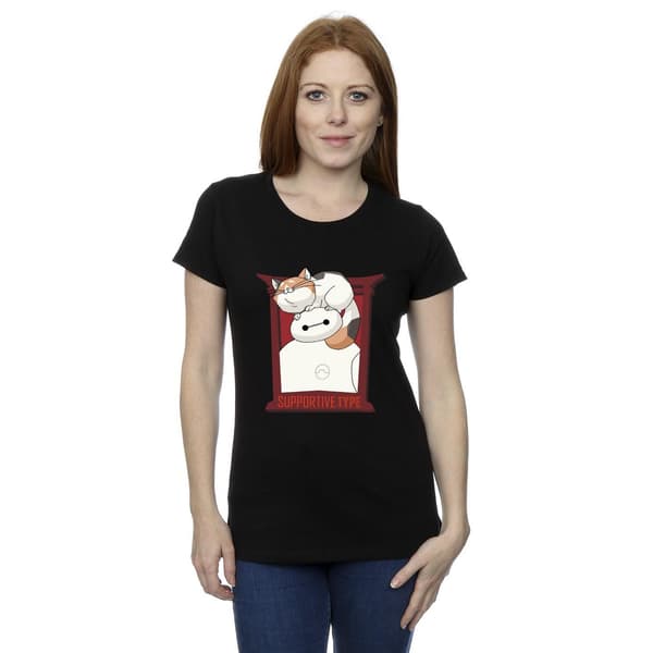 Disney Dam/Dam Big Hero 6 Baymax Frame Support Bomulls T-shirt Black L