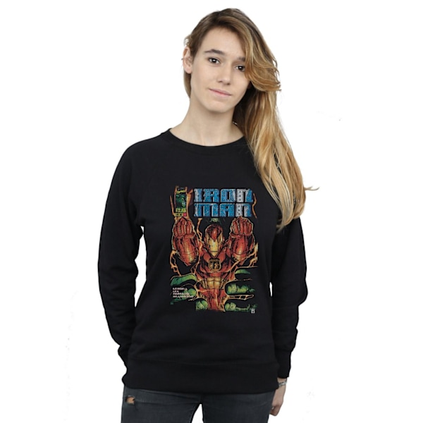 Marvel Dam/Kvinnor Iron Man Serietidning Omslag Sweatshirt XXL B Black XXL