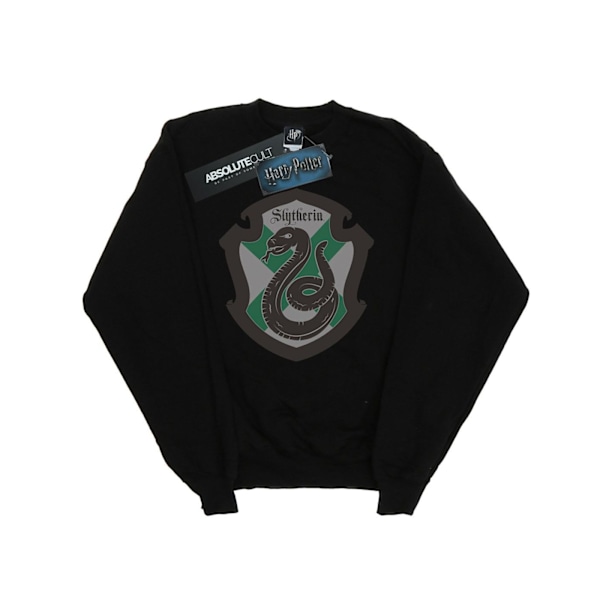 Harry Potter Herr Slytherin Crest Flat Sweatshirt L Svart Black L
