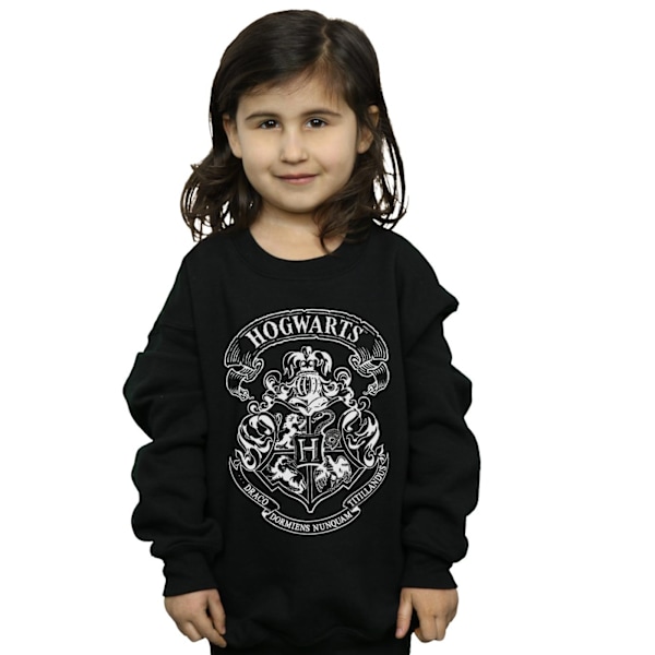 Harry Potter Hogwarts Crest Sweatshirt för flickor 5-6 år Svart Black 5-6 Years