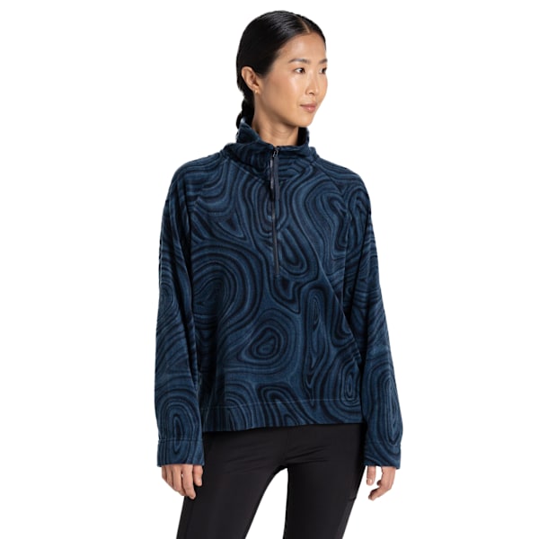 Craghoppers Dam/Dam Abstrakt Fleece Tröja med Halv Dragkedja 10 UK Blå Blue Navy 10 UK