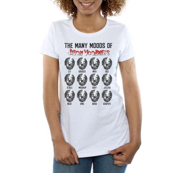 Fredag den 13:e Dam/Dam The Many Moods Of Jason Voorhees Bomull T-shirt White L