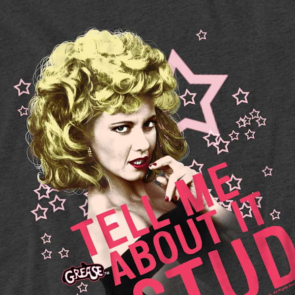 Grease Unisex Vuxen Tell Me About It Stud T-Shirt L Gråmelerad Charcoal L