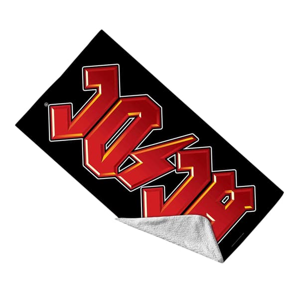 AC/DC Logo Strandhandduk En Storlek Svart/Röd Black/Red One Size
