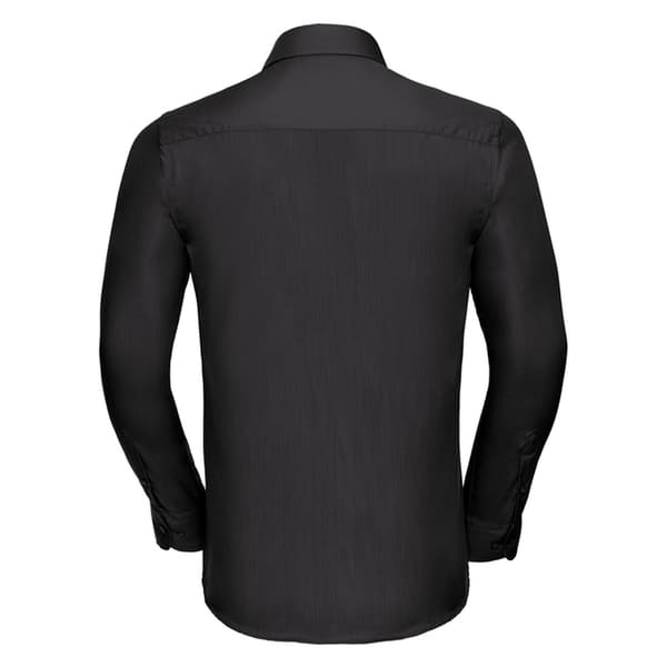 Russell Collection Herrskjorta i polybomull med lång ärm Black M