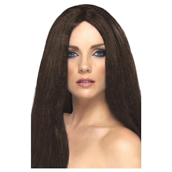Smiffys Dam/Kvinnor Stjärnstil Peruk One Size Brun Brown One Size