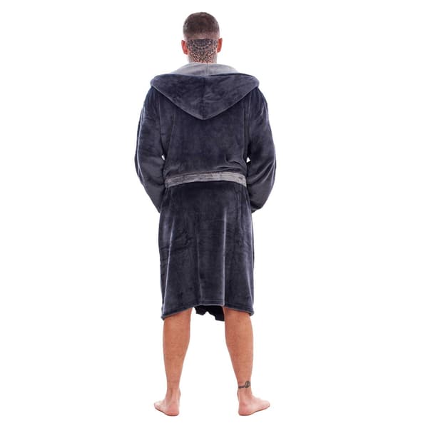 Keanu Fleece Morgonrock för Män M-L Kolgrå/Grå Charcoal/Grey M-L
