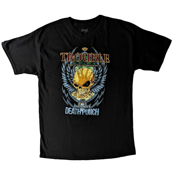 Five Finger Death Punch Barn/Barn Trouble Bomull T-shirt 1 Black 12-13 Years