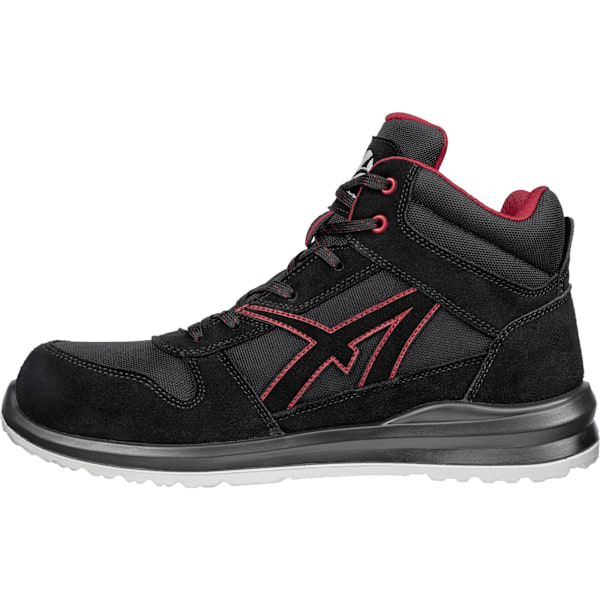 Albatros Clifton Suede Mid Cut Säkerhetskängor 11 UK Svart/Röd Black/Red 11 UK