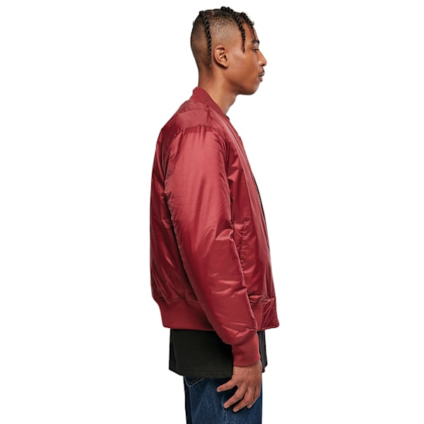 Bygg ditt varumärke Herr Kontrast Bomberjacka 4XL Bourgogne Burgundy 4XL