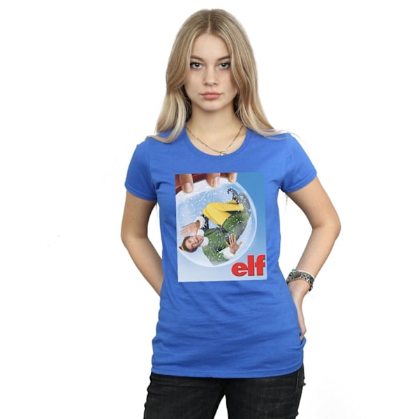 Elf Dam/Damer Snöglob Affisch Bomull T-shirt XL Royal Blu Royal Blue XL