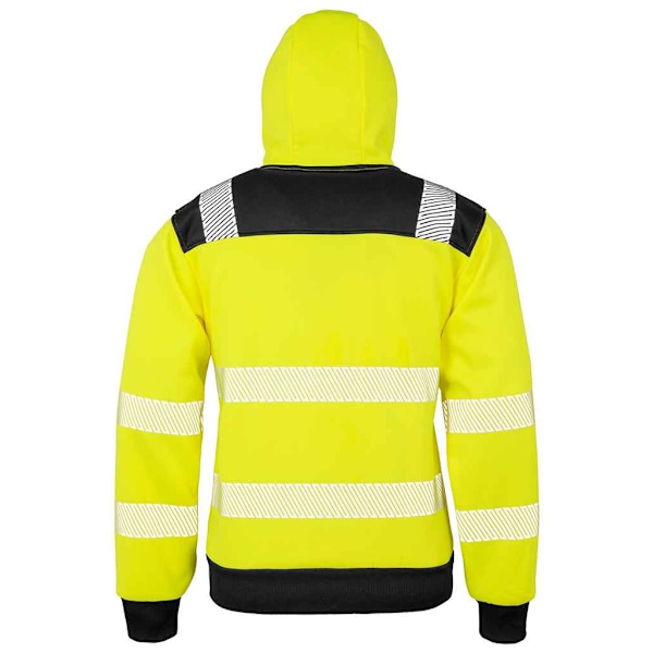 Result Äkta Återvunnen Unisex Vuxen Robust Säkerhet Full Zip Hoo Fluorescent Yellow L
