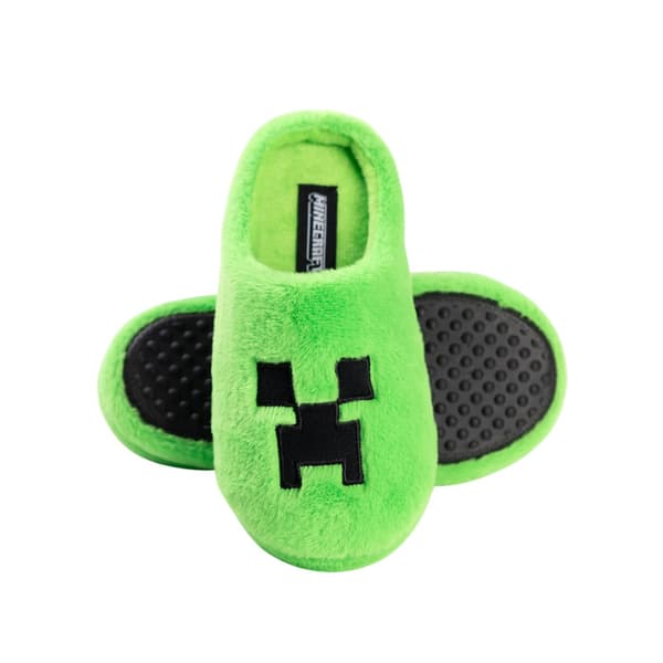Minecraft Pojkar Creeper Tryckta Tofflor 3 UK Grön/Grå Green/Grey 3 UK