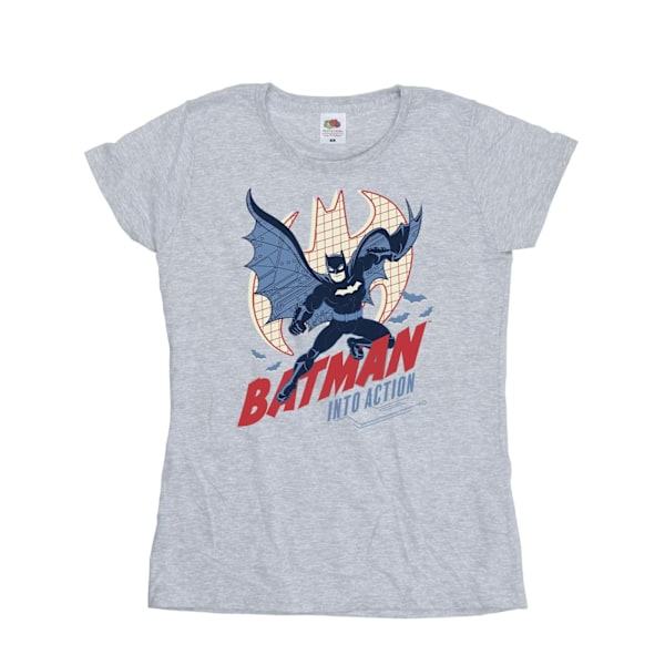 DC Comics Dam/Kvinnor Batman Into Action Bomull T-shirt XL Sp Sports Grey XL