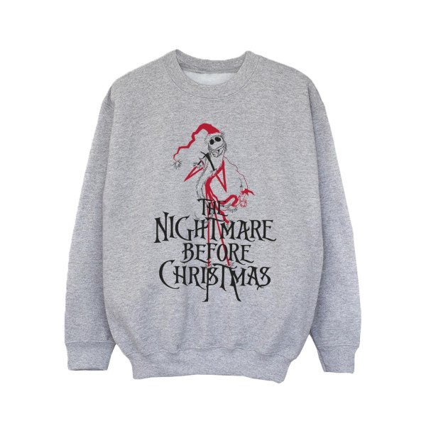 Disney Girls The Nightmare Before Christmas Santa Sweatshirt 7- Sports Grey 7-8 Years