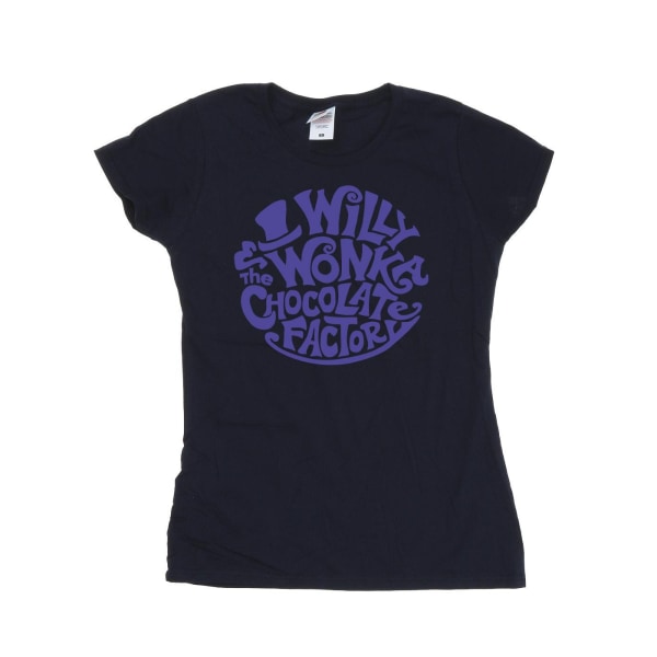 Willy Wonka & The Chocolate Factory Dam/Damer Tryckt Logotyp Co Navy Blue S
