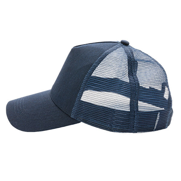 XD Collection Borstad Bomull 5 Panel Truckerkeps One Size Marinblå Navy One Size