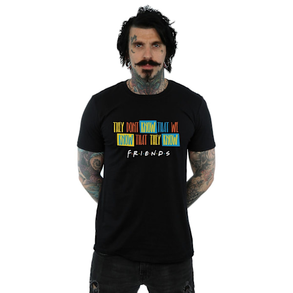Friends Herr De Vet Inte Script T-Shirt 4XL Svart Black 4XL
