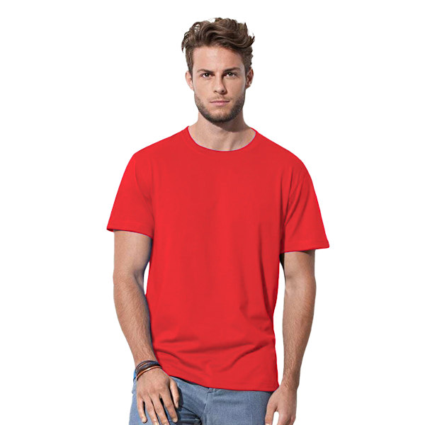 Stedman Classic Organic Tee 5XL Scarlet Red för män Scarlet Red 5XL