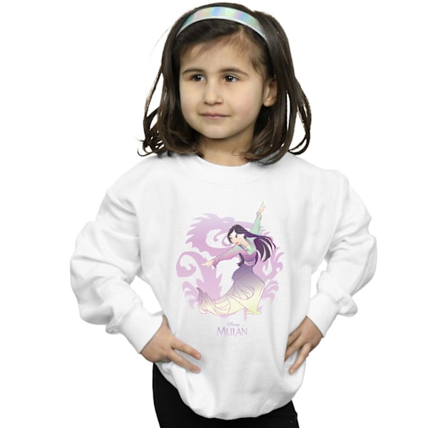 Disney Girls Mulan Dragon Fight Sweatshirt 5-6 år Vit White 5-6 Years