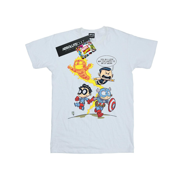 Marvel Comics Herr Avengers Invaders Cartoon T-Shirt 3XL Vit White 3XL