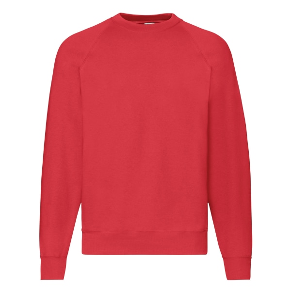 Fruit Of The Loom Herr Raglan Sleeve Belcoro® Sweatshirt XL Röd Red XL