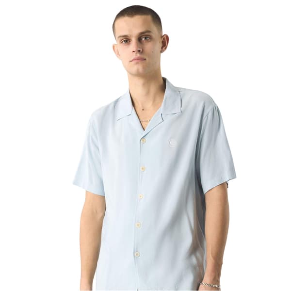 Pretty Green Herr Regular Kortärmad Skjorta S Blå Blue S