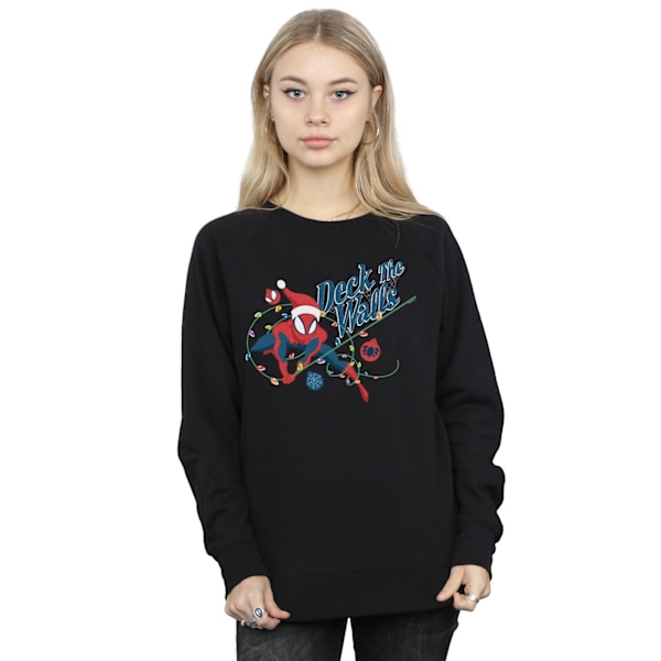 Marvel Womens/Ladies Spider-Man Deck The Walls Sweatshirt XXL B Black XXL