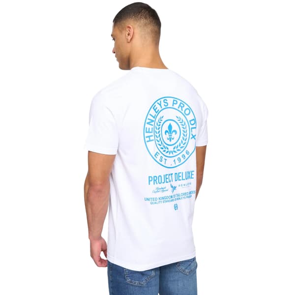 Henleys Henstamp T-shirt i bomull för män S Vit White S
